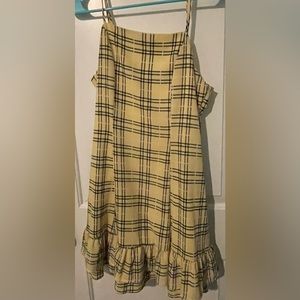 Altar’d State Yellow Plaid Lined Dress sz M